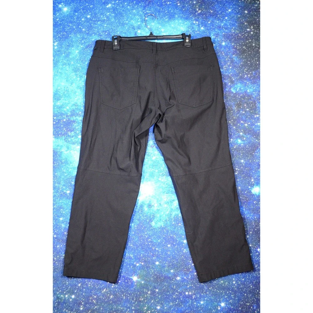 Lululemon Commission Pants Mens 35x25 Black Straight Leg Zip Pockets Casual